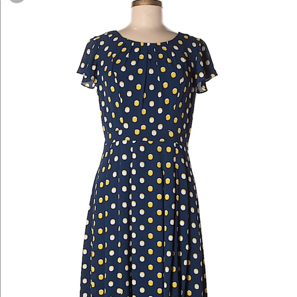Talbots Dresses & Skirts - NEW Talbots | Navy Blue Polka Dot A-Line Dress